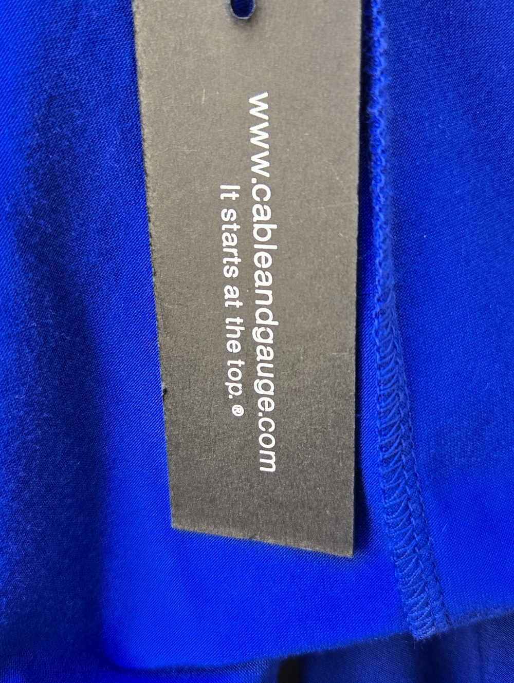 Cable & Gauge Women's Scoop Neck Short Sleeve Top - Royal Blue - Picture 6 of 6